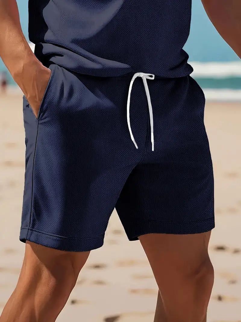 Kelvin | Conjunto De Polo Y Pantalones Cortos Con Textura