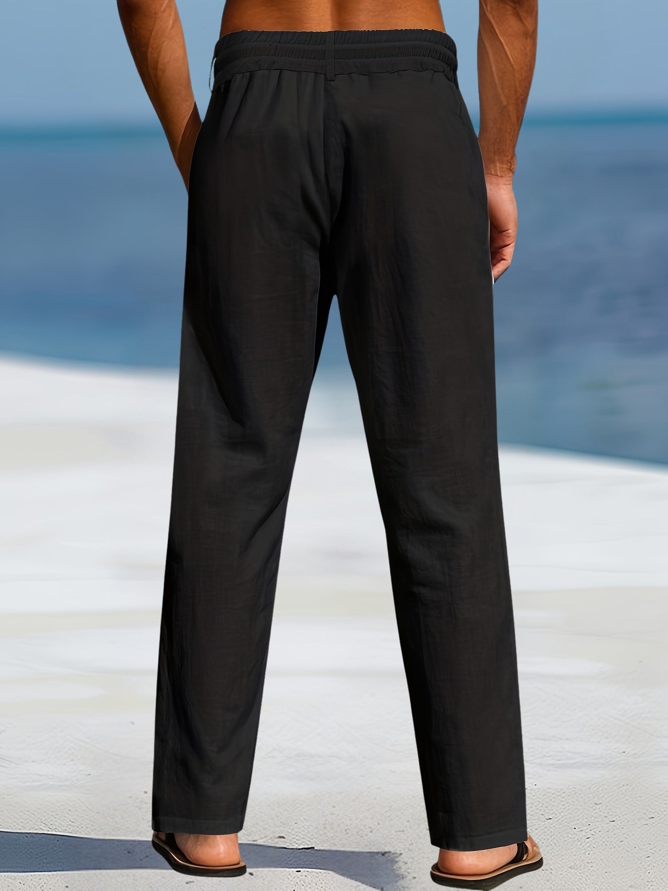 Aznar - Pantalón recto de lino con Cordón