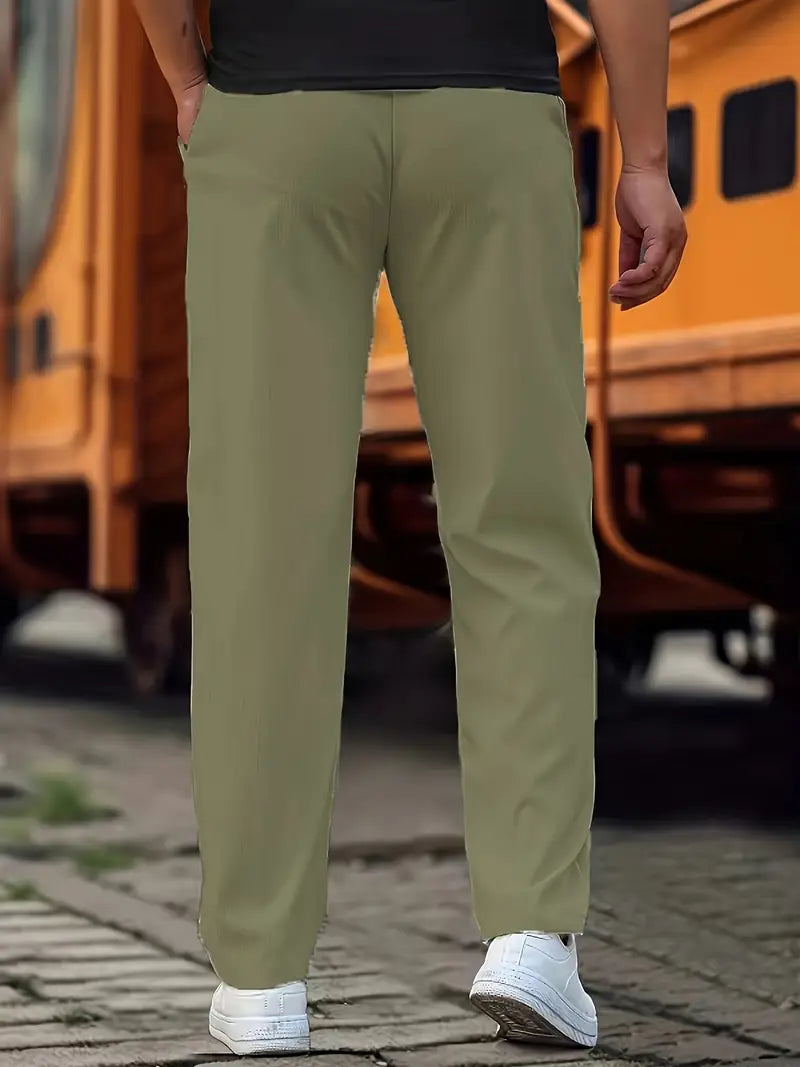 Travys | Pantalones Jogger Rectos Con Cordón y Bolsillos