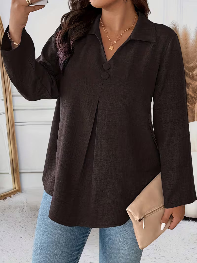 Noyelle | Blusa Holgada de Manga Larga con Botones