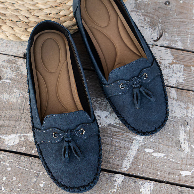 Tânia | Mocasines Sin Cordones Con Borlas Para Mujer