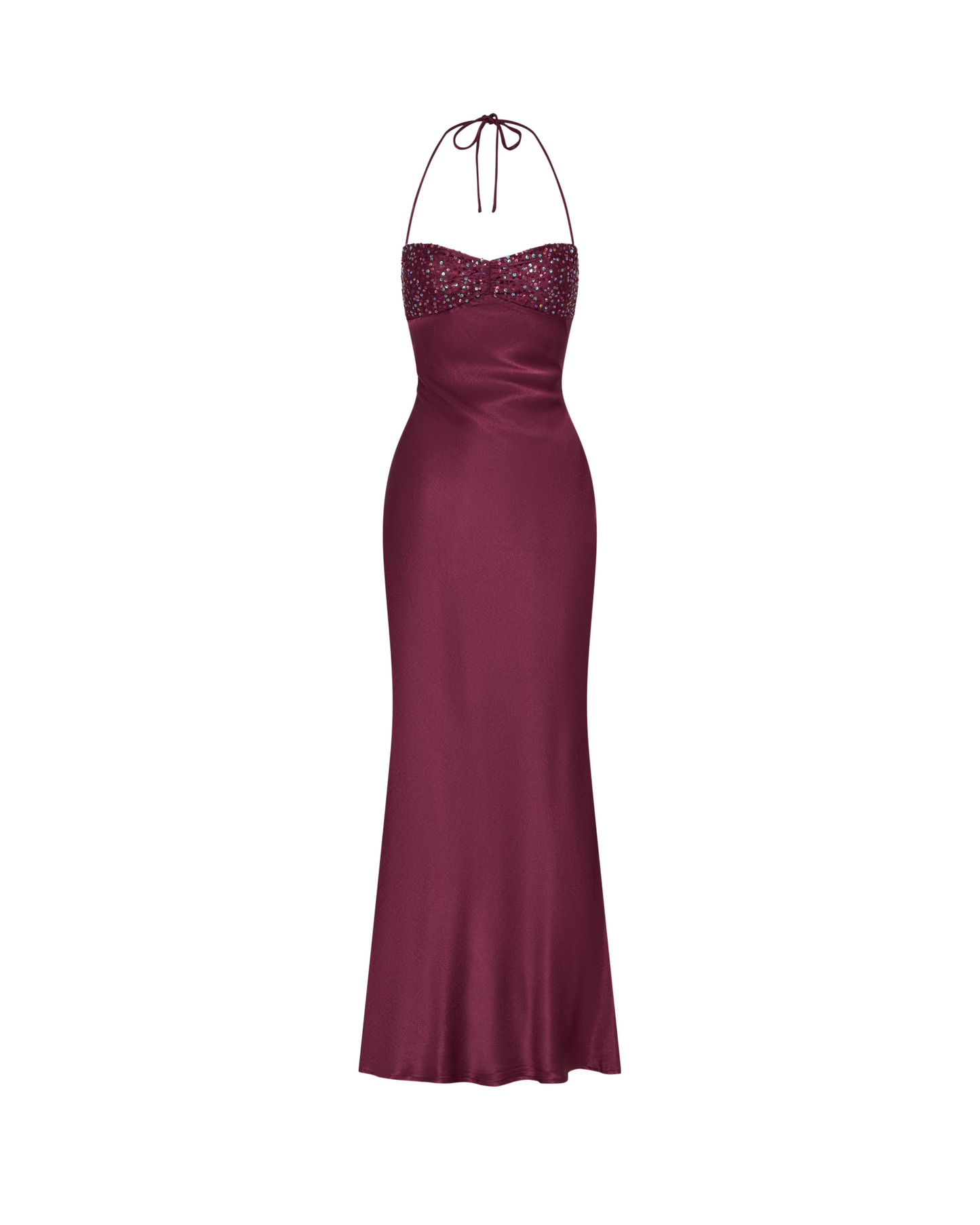 Nilysha | Vestido Maxi Elegante Sin Mangas Cuello Halter