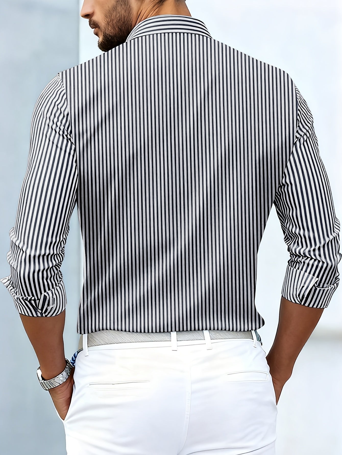 Emmerson - Camisa Vintage De Manga Larga a Rayas