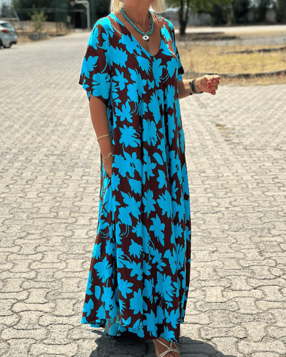 Gómez | Vestido Maxi Floral Cuello V