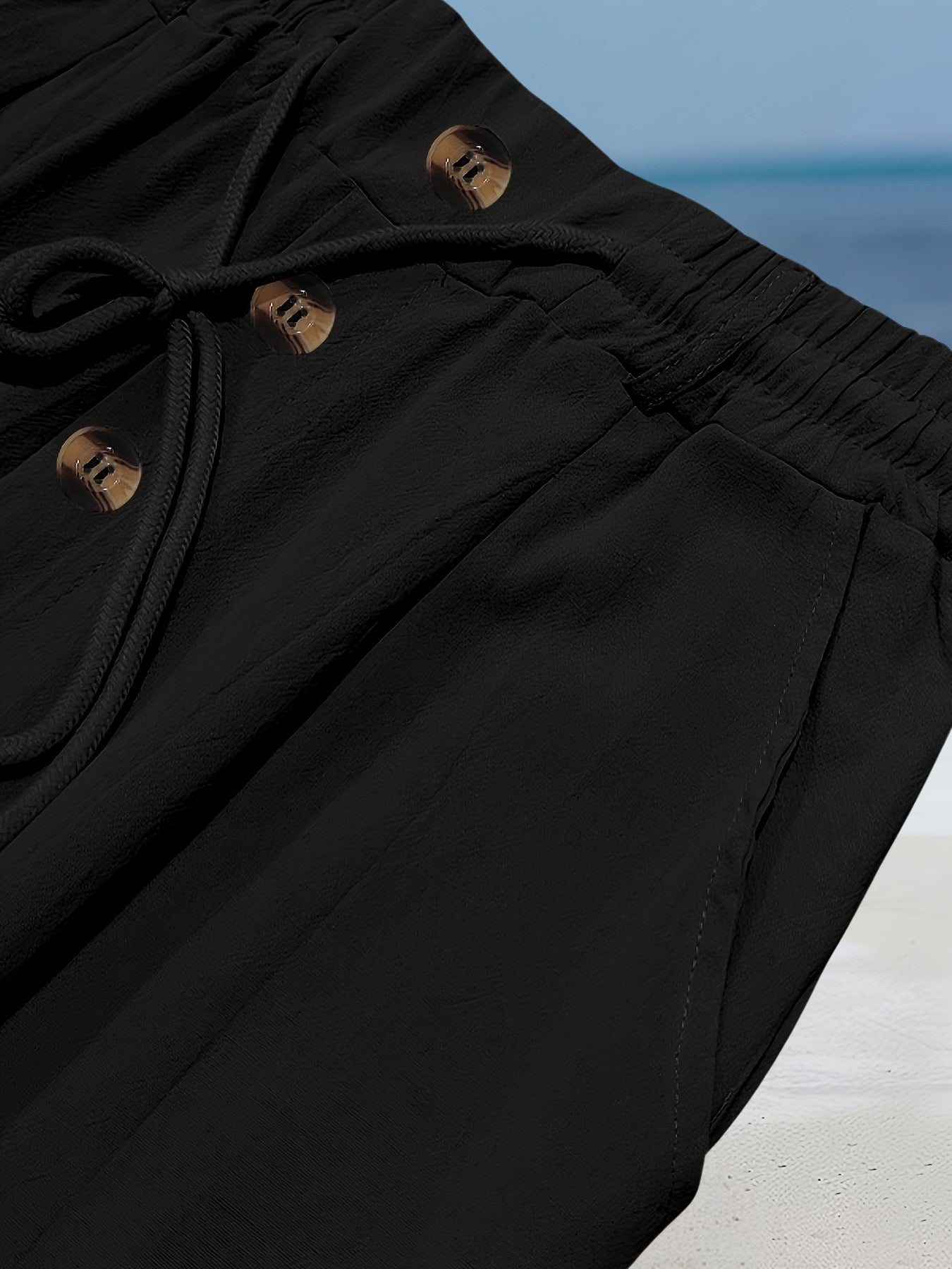 Aznar - Pantalón recto de lino con Cordón