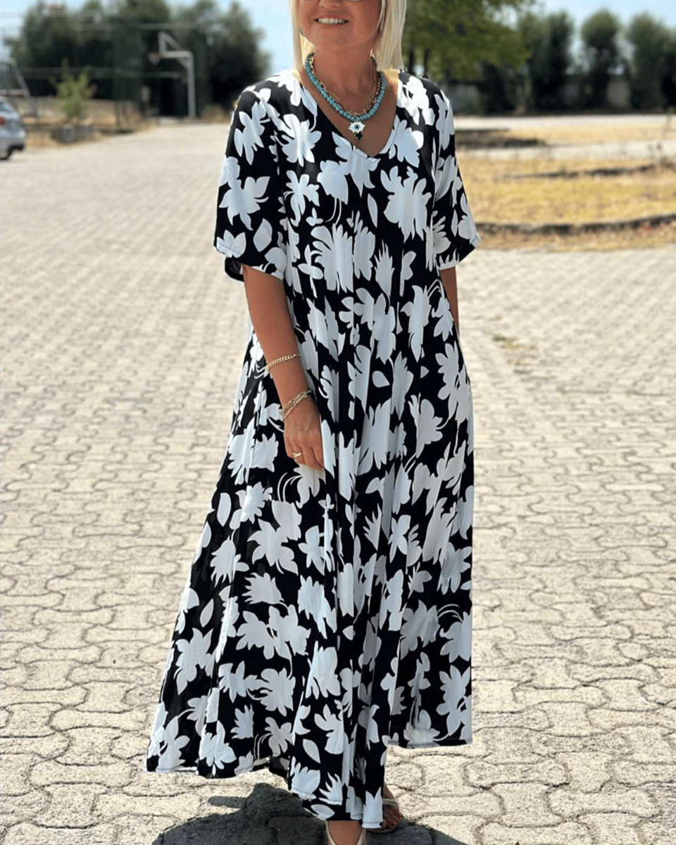 Gómez | Vestido Maxi Floral Cuello V