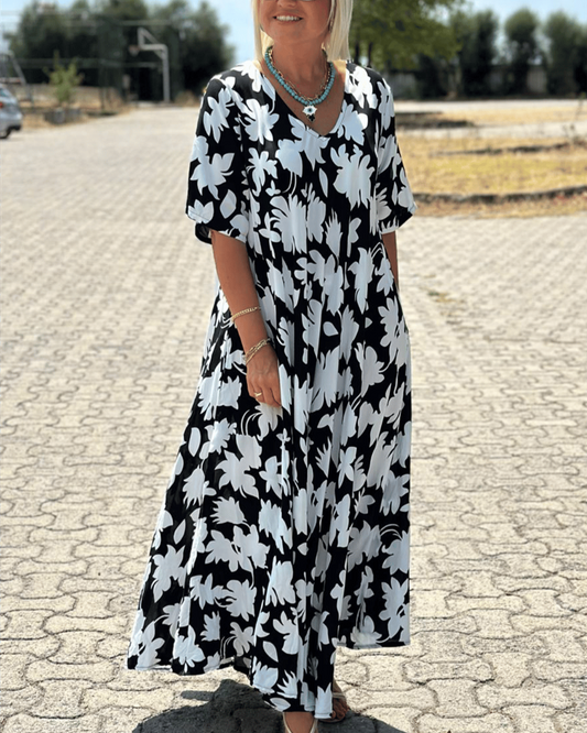Gómez | Vestido Maxi Floral Cuello V
