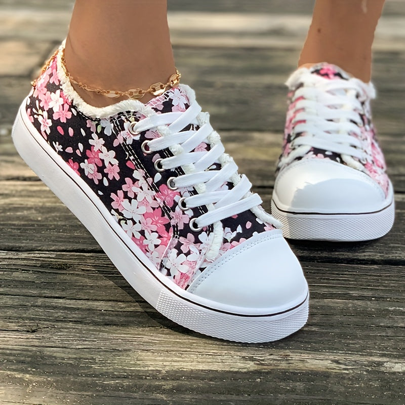 Bristy | Zapatillas Con Estampado Floral y Cierre de Cordones