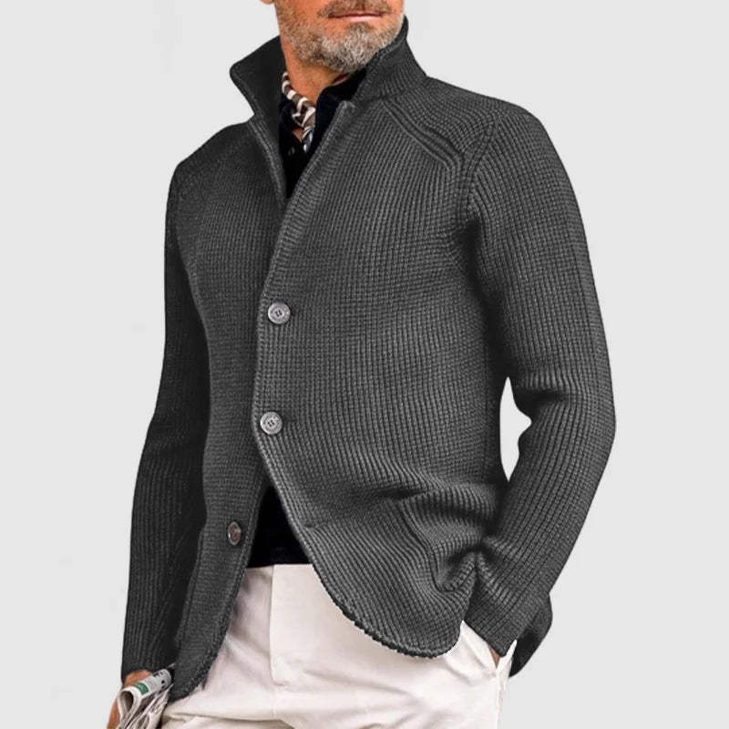 Mario | Chaqueta Tipo Cárdigan De Punto Acanalado Con Botones