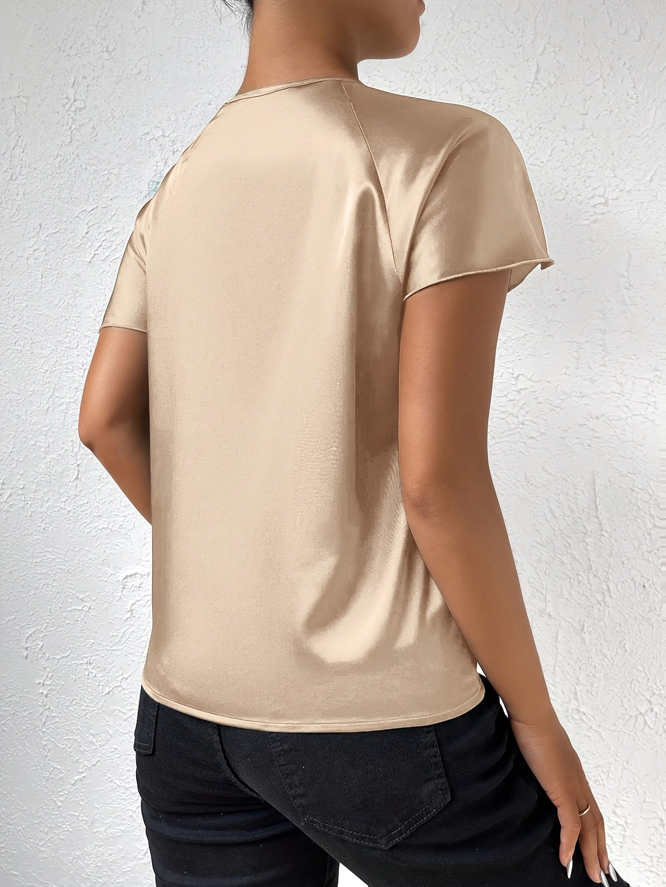 Loretta | Blusa Con Efecto Satén Y Mangas Con Volantes