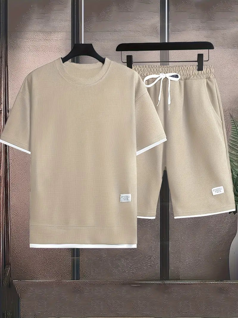 Freire - Camiseta Texturizada y Short Con Cordón