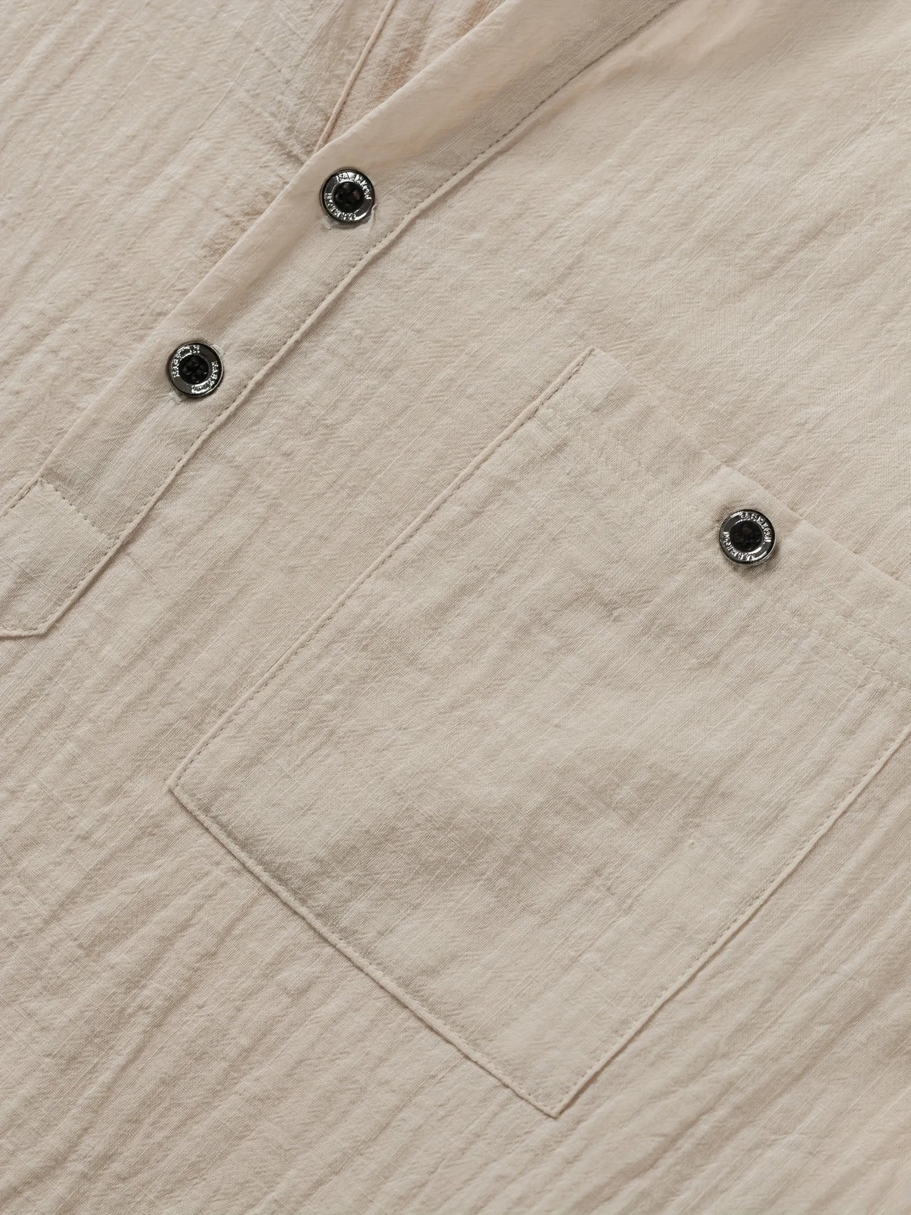 Markos | Camisa Manga Corta Cuello Mao Bolsillo