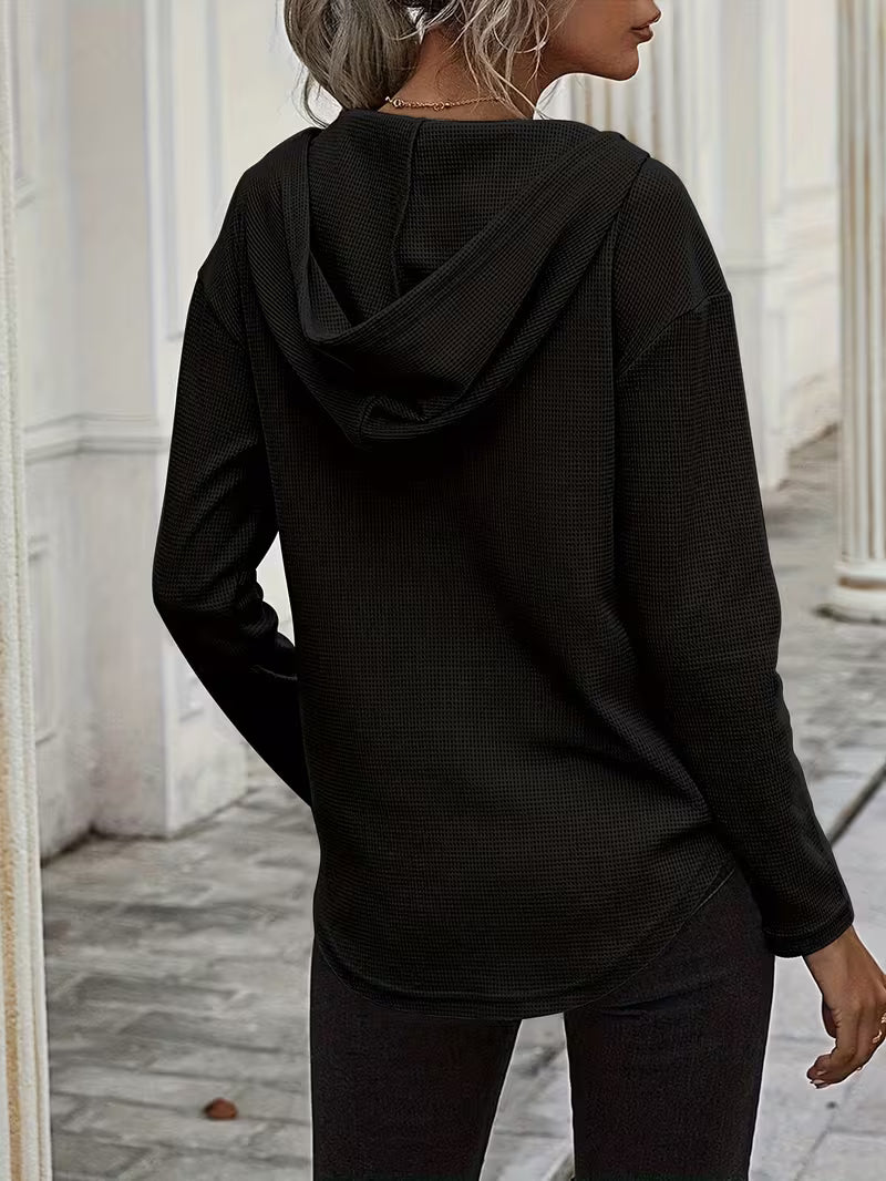 Heydi | Sudadera Con Capucha Manga Larga y Bajo Curvo