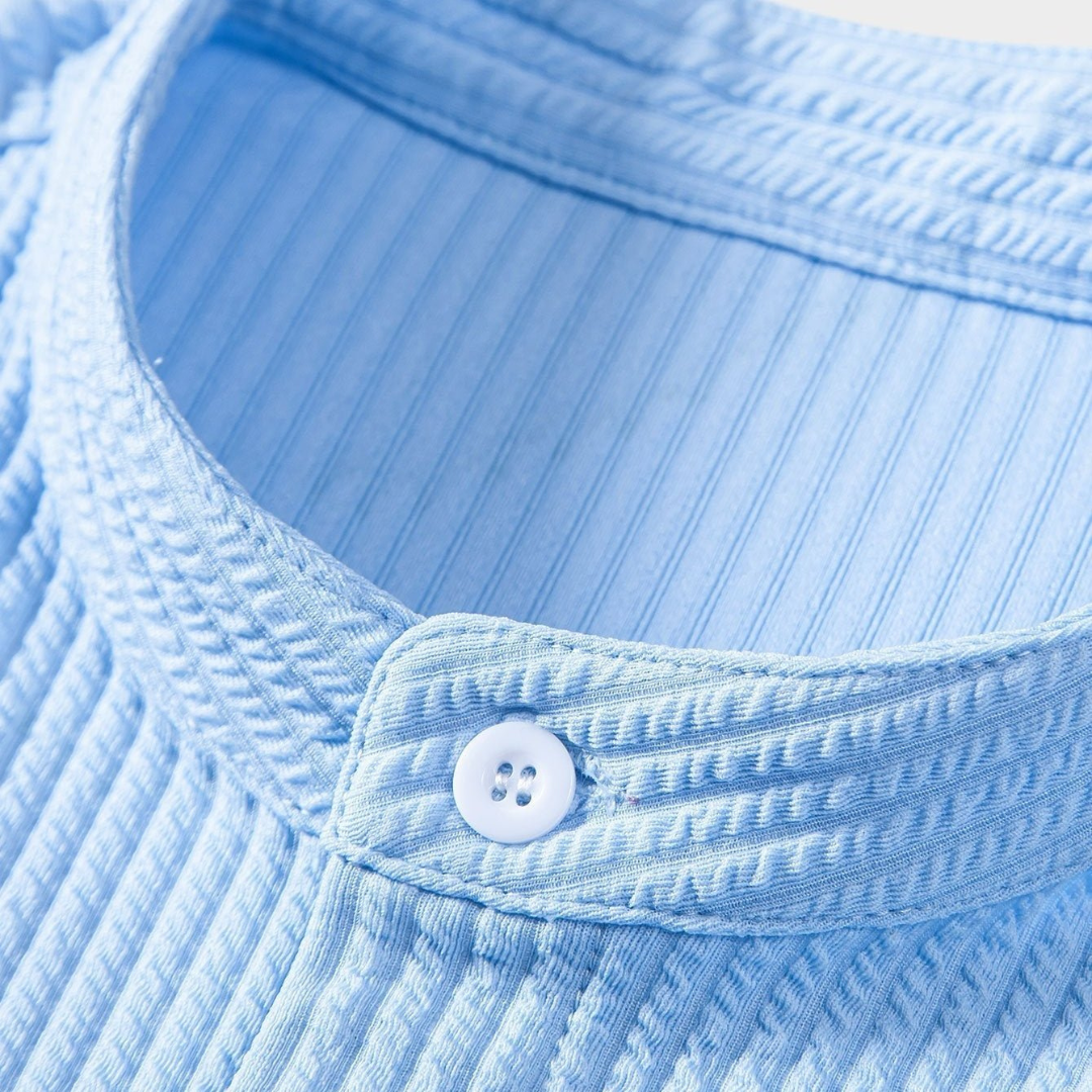 Geoffrey | Camisa De Manga Corta Con Botones Y Textura Para Hombre