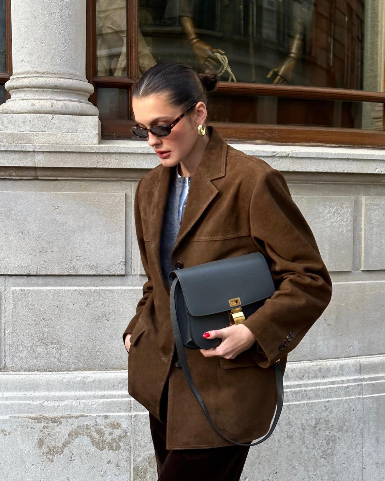 Eline | Chaqueta Con Acabado Estilo Ante y Solapas con Muesca