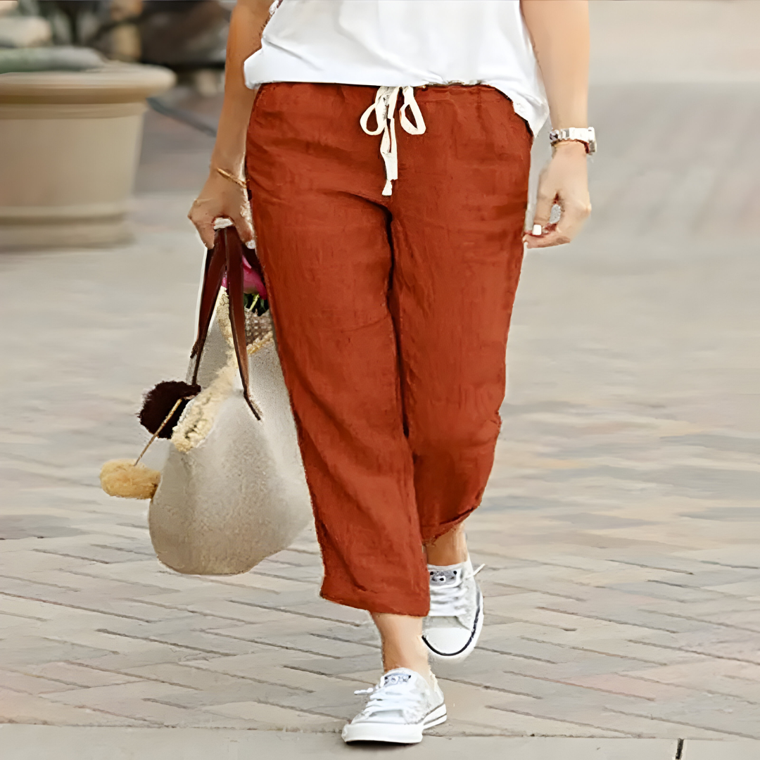 Izumi | Pantalones Cortos De Pierna Ancha Con Cordón