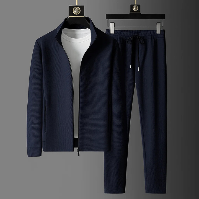 Gwynn | Conjunto Deportivo Negro con Cremallera Hombre