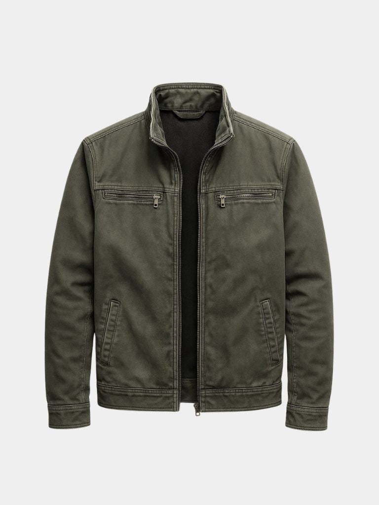 Jaume | Chaqueta Militar Verde Oliva con Cremallera