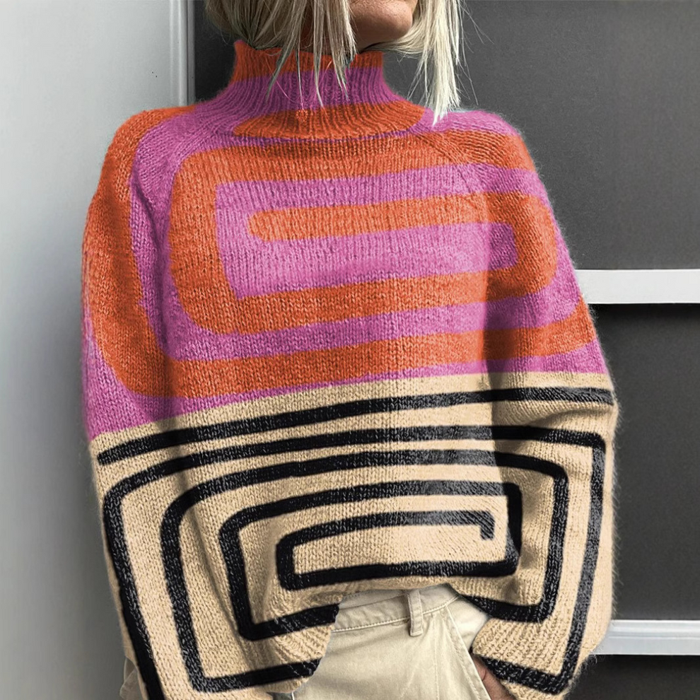 Rasha | Jersey De Punto Estampado Con Cuello Alto