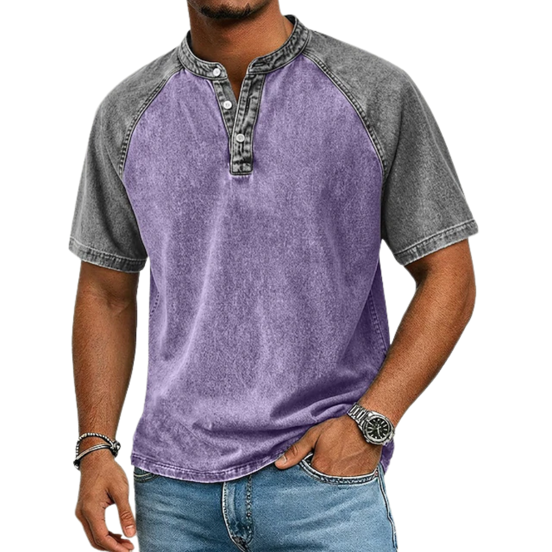 Lawson | Camiseta Henley Bicolor De Manga Corta