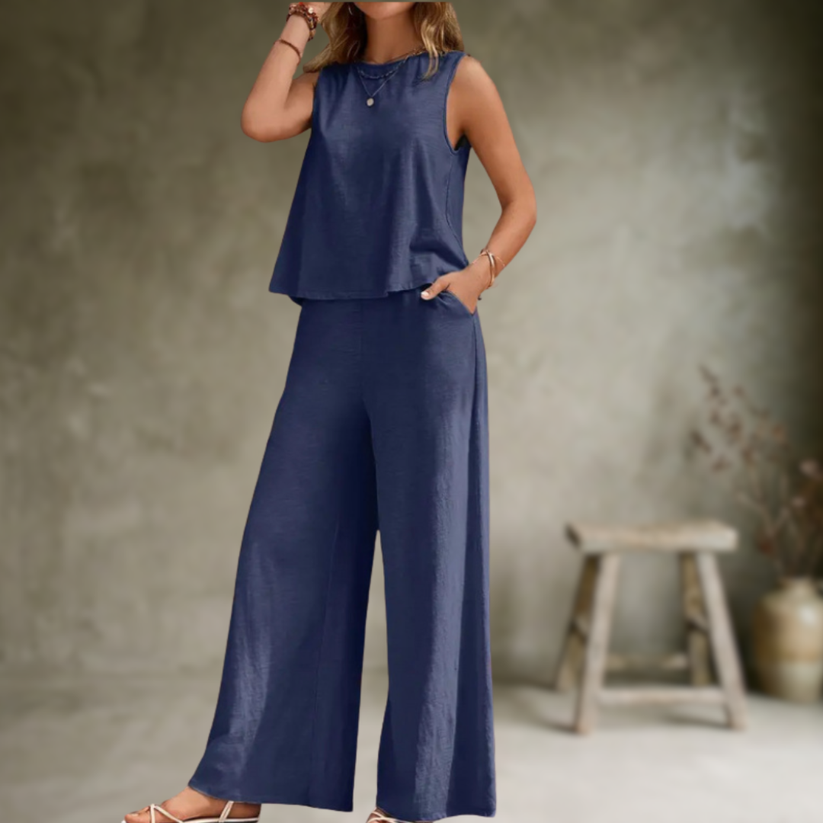 Alizeh | Conjunto De Ropa De Estar Por Casa Sin Mangas Y De Corte Ancho