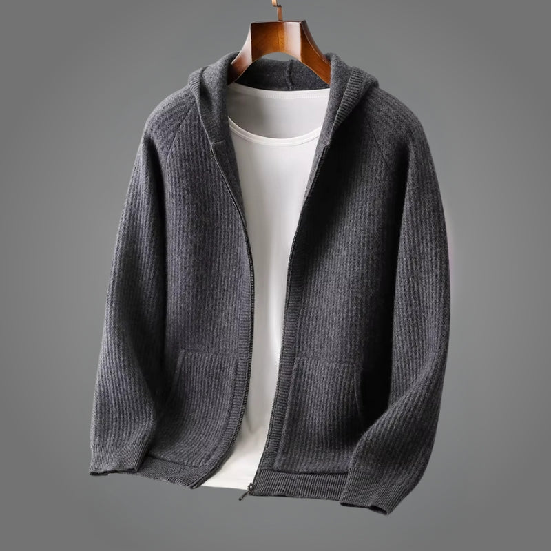 Romain | Sudadera Acanalada Con Cremallera y Capucha