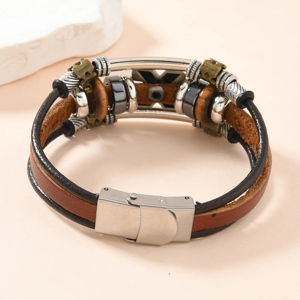 Garland | Pulsera de Cuero de Varias Capas