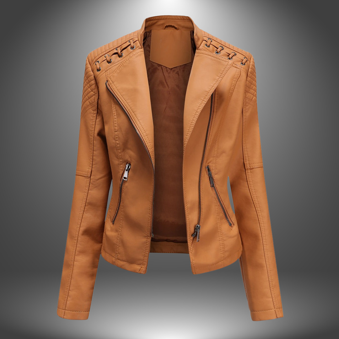 Lilia | Chaqueta Con Cremallera Estilo Piel