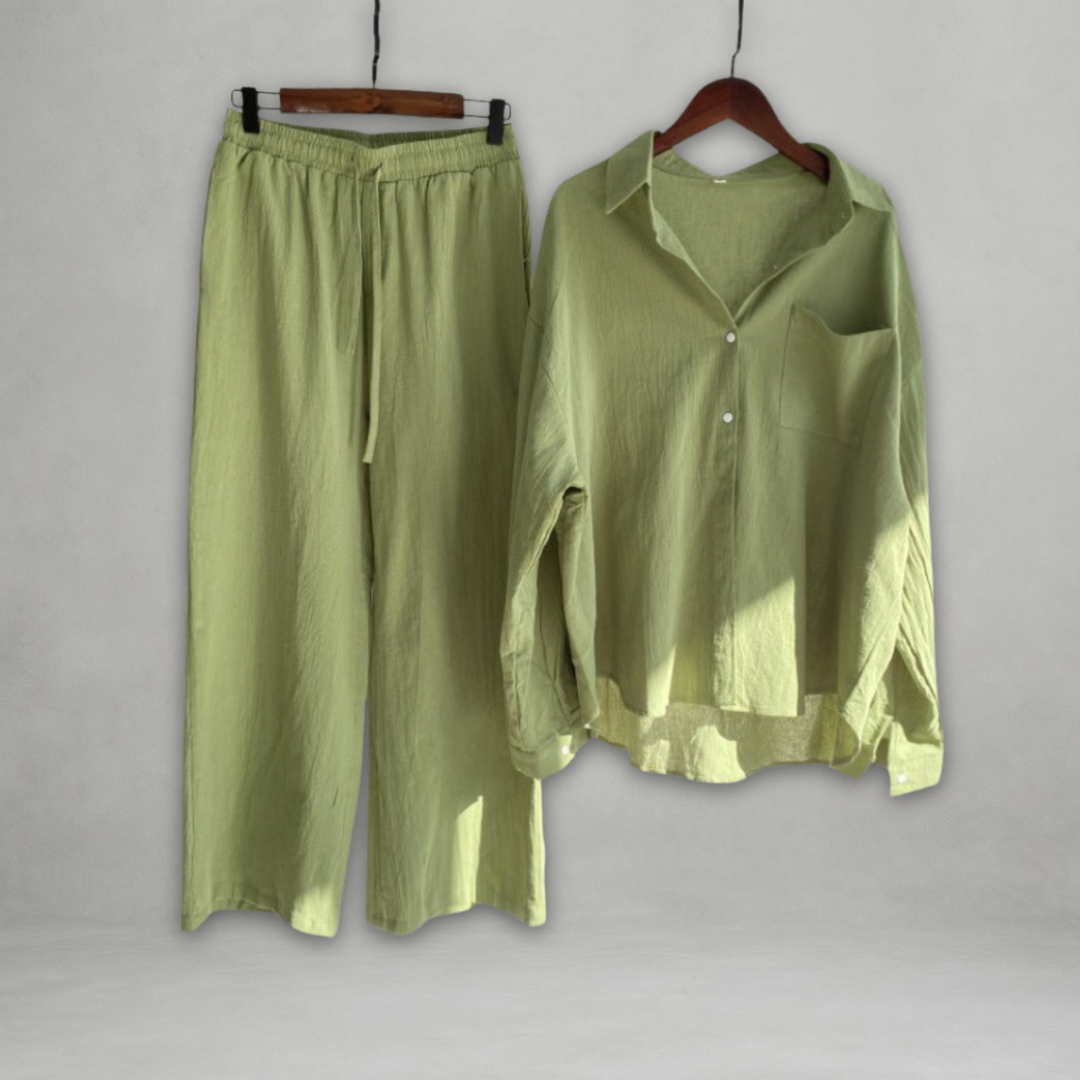 Ottavia | Conjunto de Dos Piezas Con Camisa Abotonada