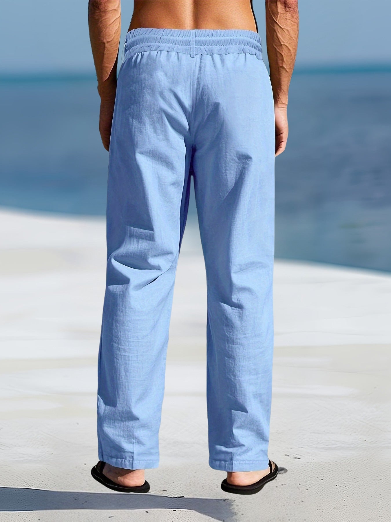 Aznar - Pantalón recto de lino con Cordón