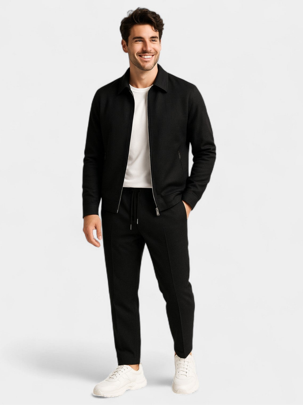 Tobiana | Conjunto De Chándal Con Chaqueta Con Cremallera Y Pantalones Ajustados Con Cordón