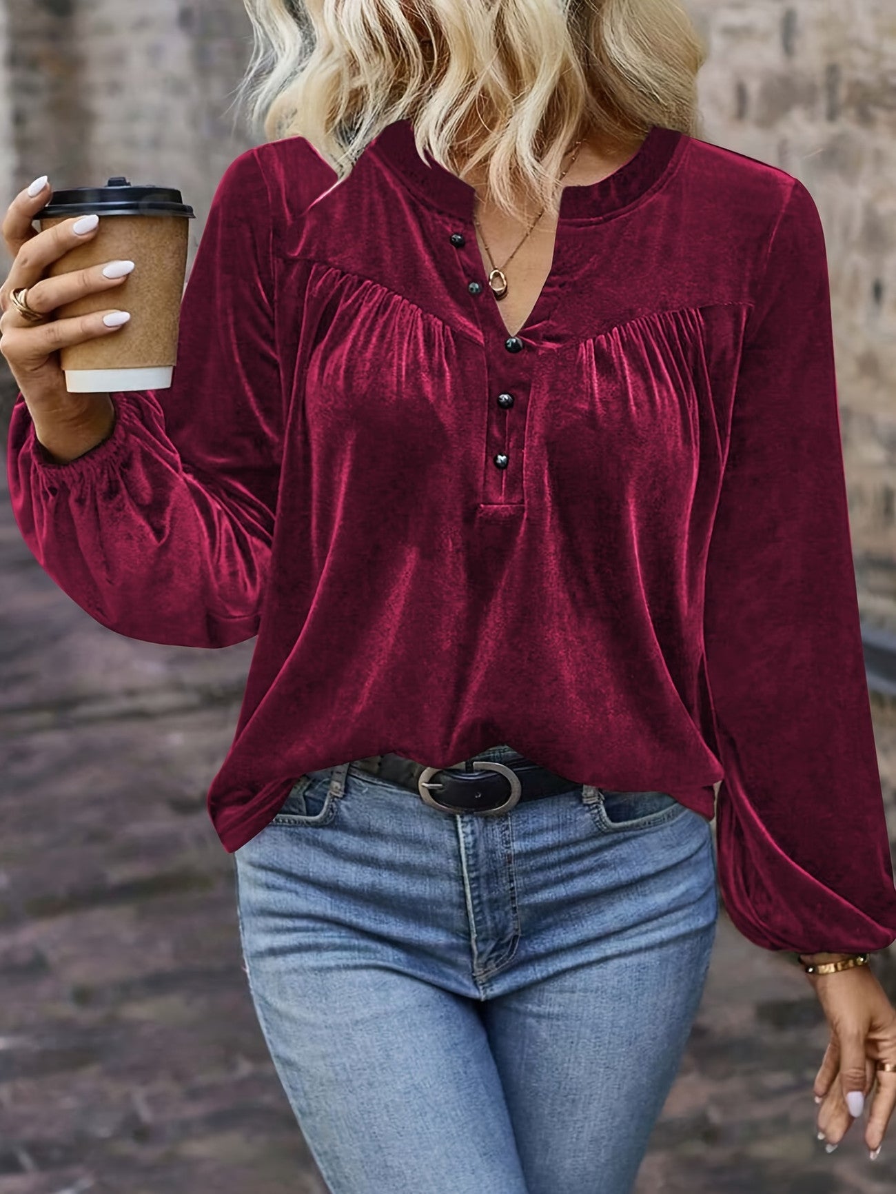 Ramina | Blusa De Manga Larga Con Botones