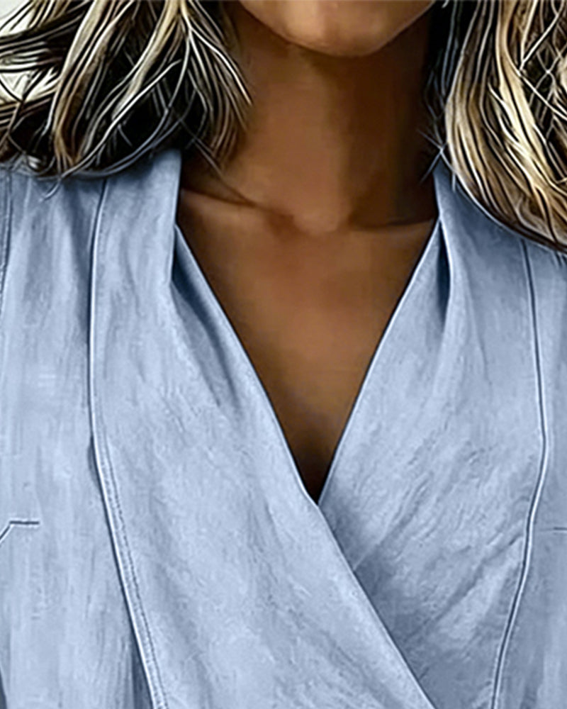 Anily | Blusa sin Mangas Con Lazo Cruzado en la Parte Delantera