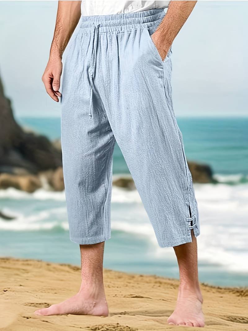 Eksteen | Pantalones Informales Cortos Con Cordón y Cintura Elástica