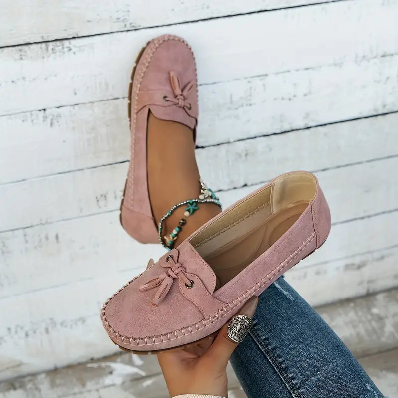Tânia | Mocasines Sin Cordones Con Borlas Para Mujer