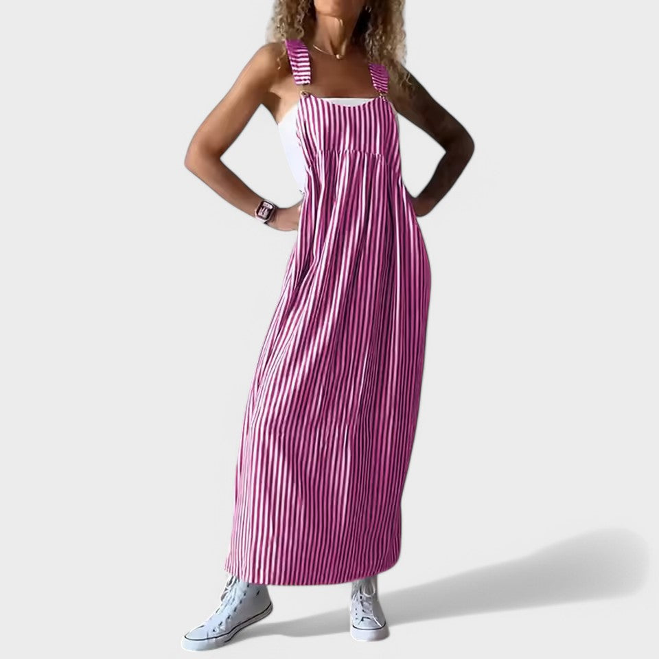 Guzel | Vestido Largo Sin Mangas a Rayas