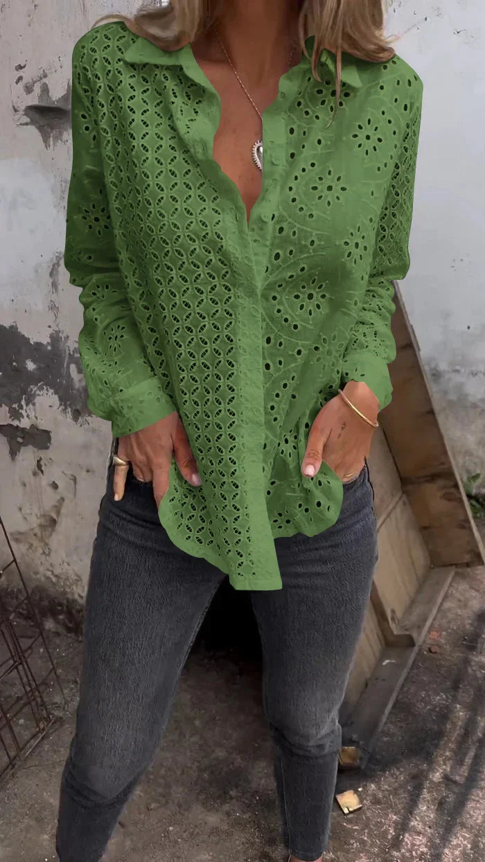 Tommie | Camisa De Manga Larga Con Botones Y Calados