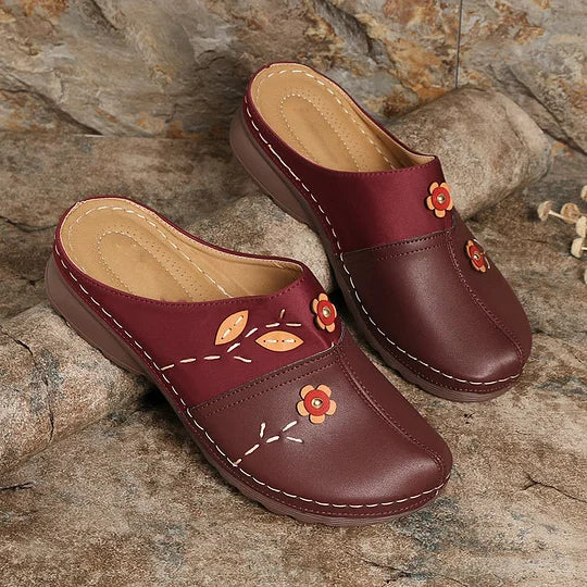 Janeth | Zuecos Sin Cordones Con Estampado Floral Para Mujer