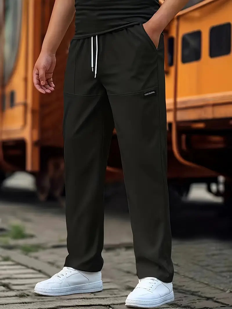 Travys | Pantalones Jogger Rectos Con Cordón y Bolsillos