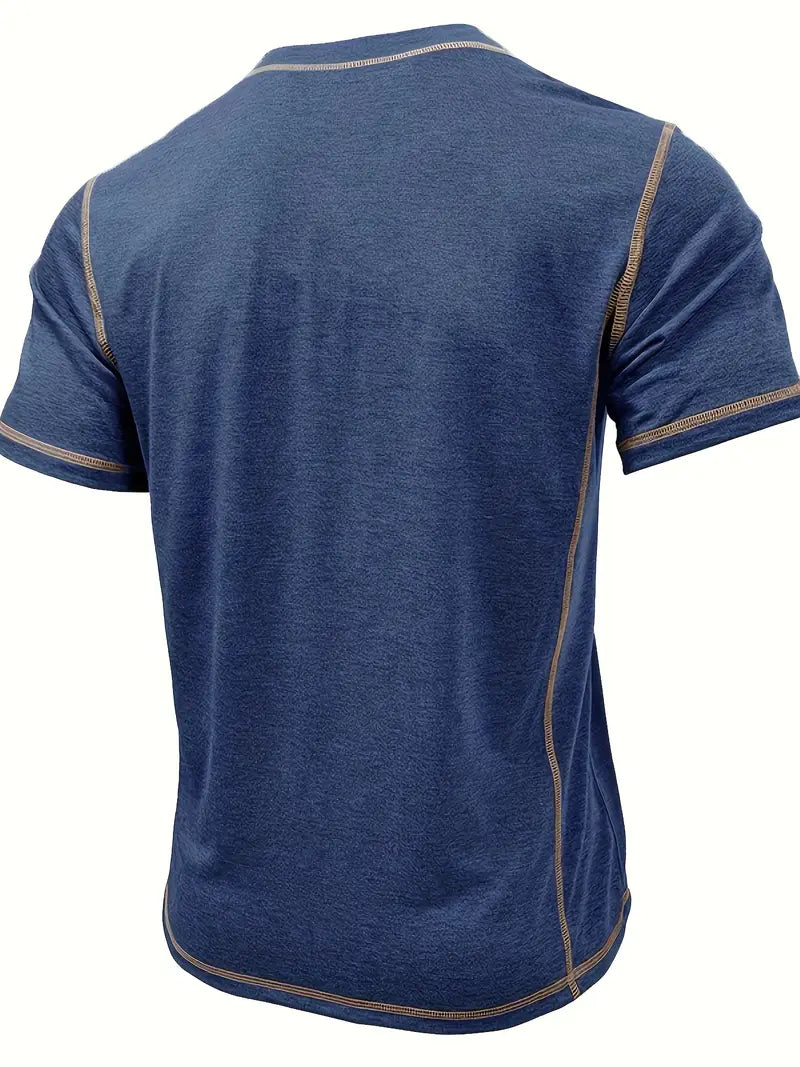 Orazio | Camiseta De Manga Corta Con Cuello Henley
