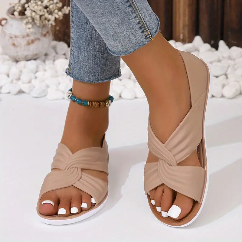 Lenja | Sandalias Abiertas Con Tiras Cruzadas