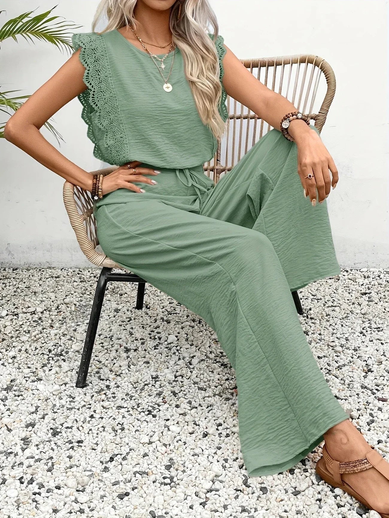 Ziva | Conjunto Elegante con Pantalón Ancho