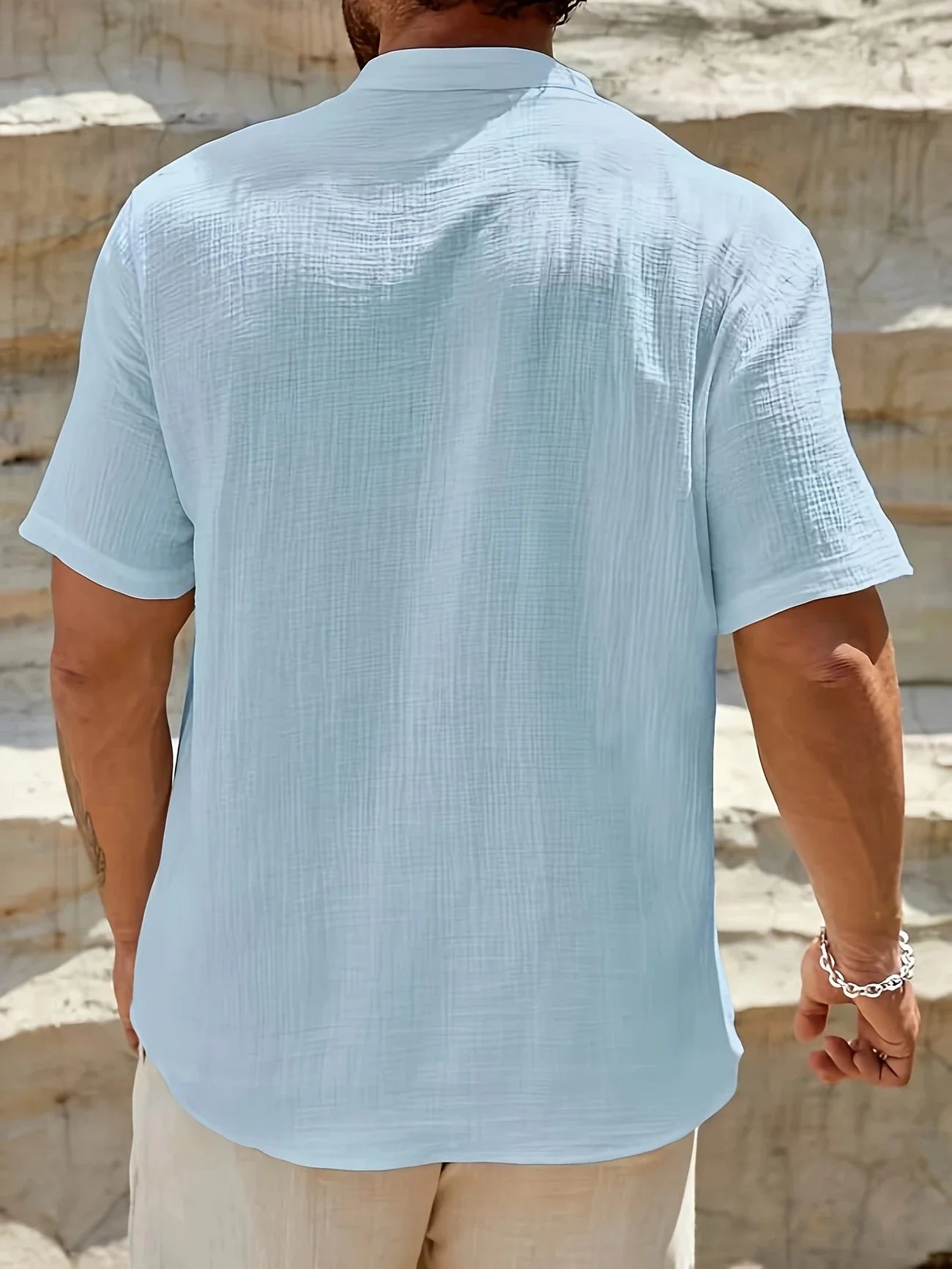 Sancho | Camisa Manga Corta Cuello Mao