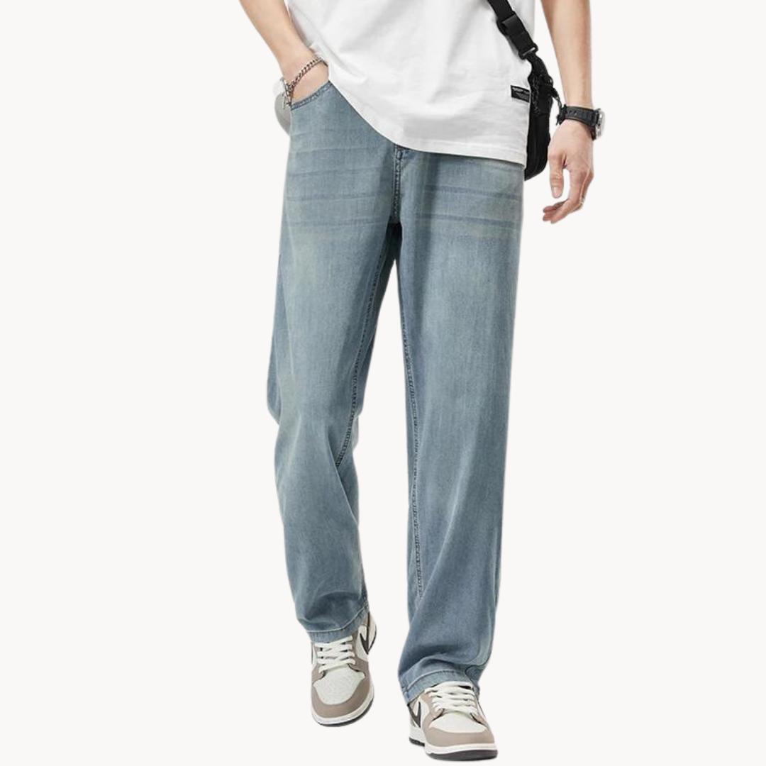 Teofilo | Vaqueros De Denim Lavado De Pierna Ancha