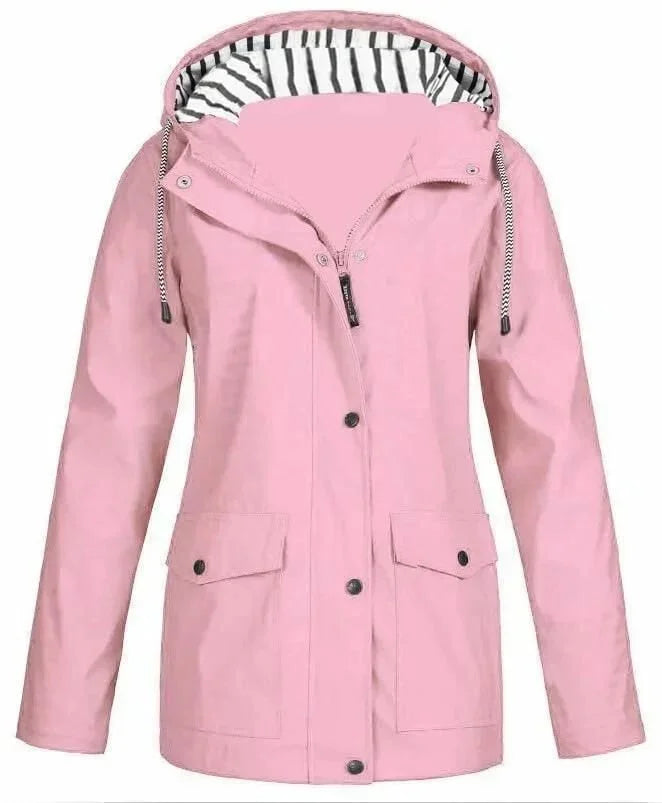 Ilektra | Chaqueta Larga Con Capucha Y Bolsillos