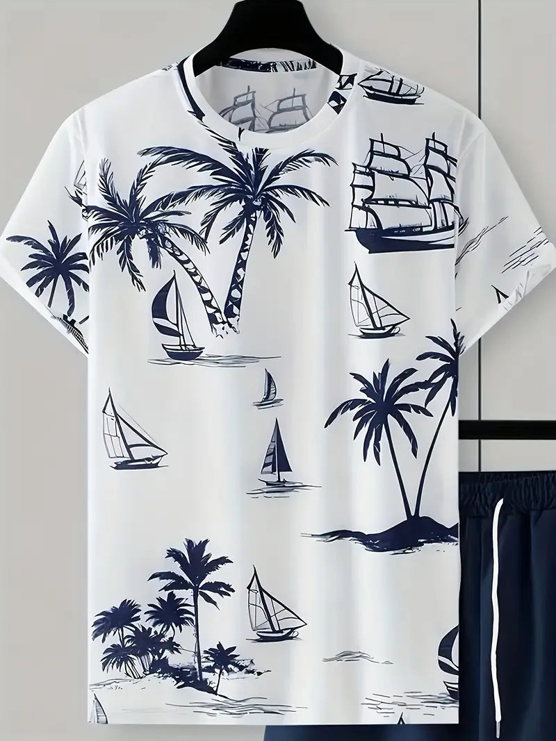 Barea | Conjunto Camiseta Tropical Y Shorts