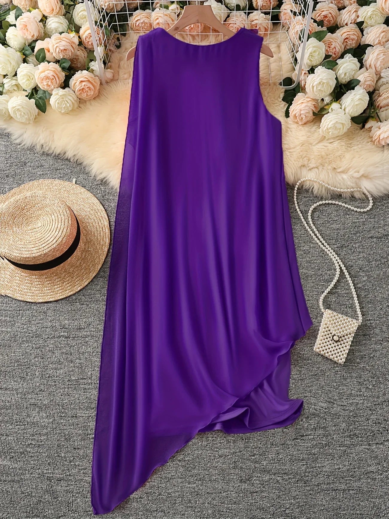 Maren | Vestido Midi Sin Mangas Con Capa