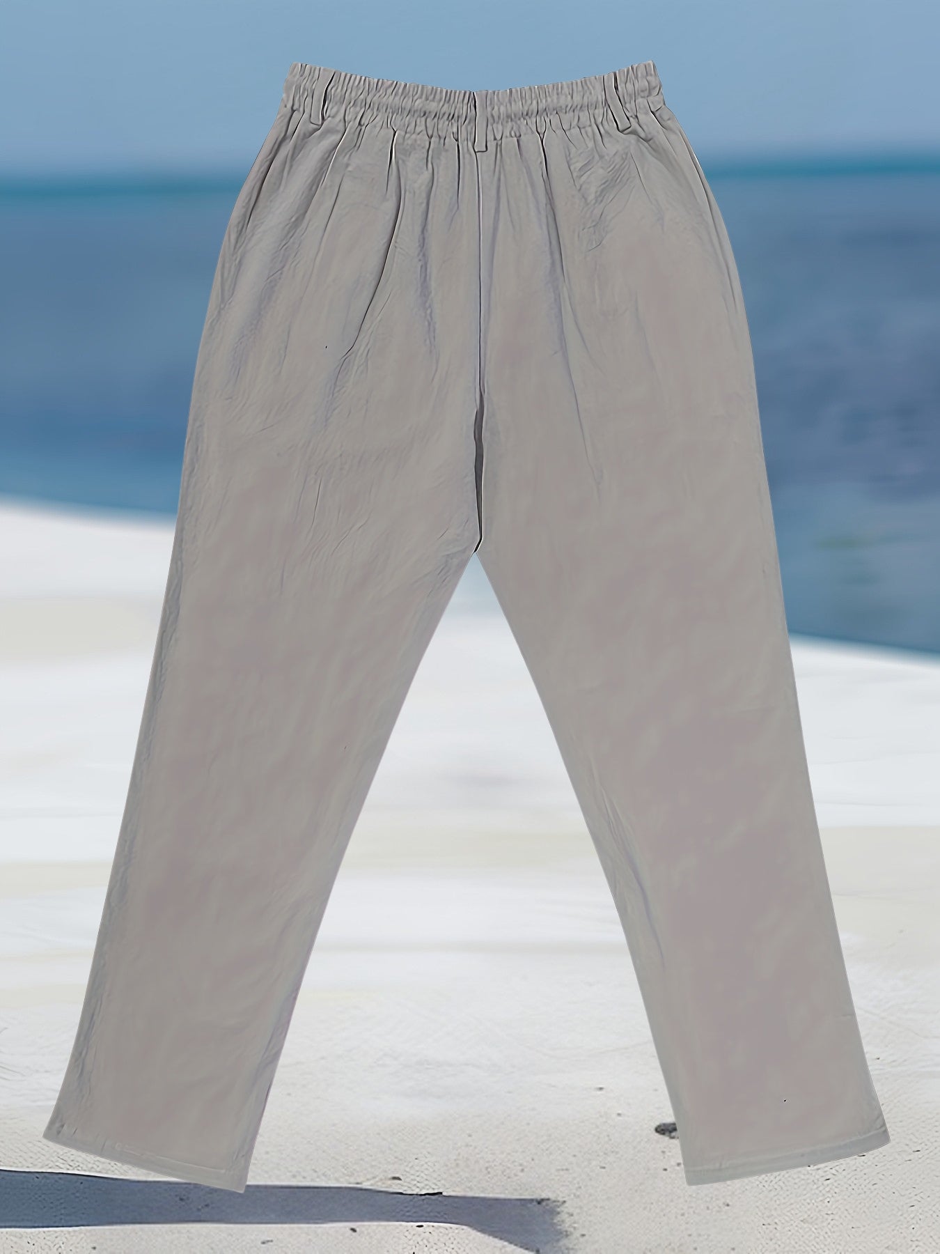 Aznar - Pantalón recto de lino con Cordón