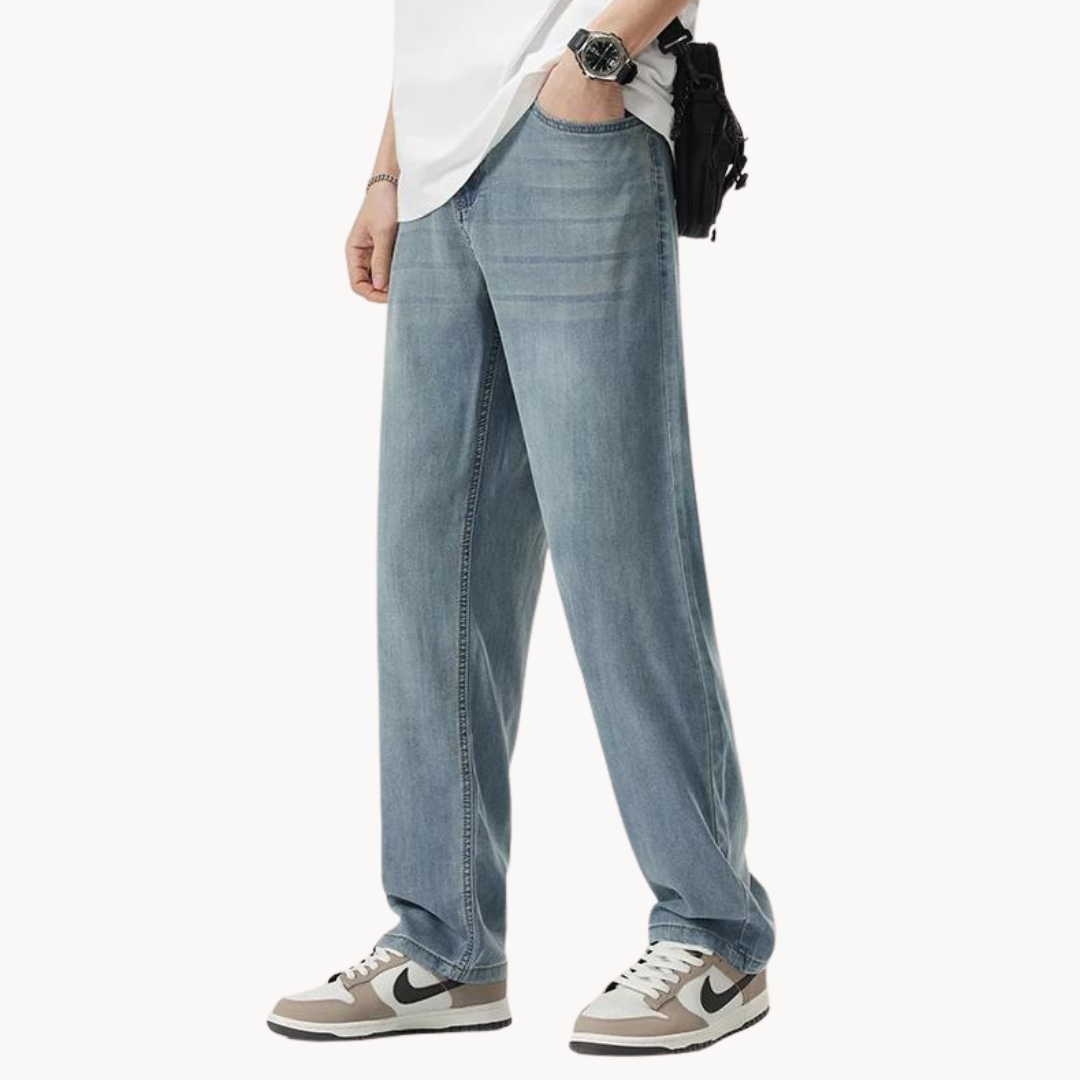 Teofilo | Vaqueros De Denim Lavado De Pierna Ancha