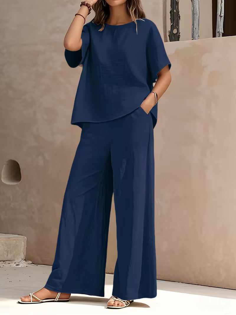 Josy | Conjunto de Pantalón Con Top de Manga Corta
